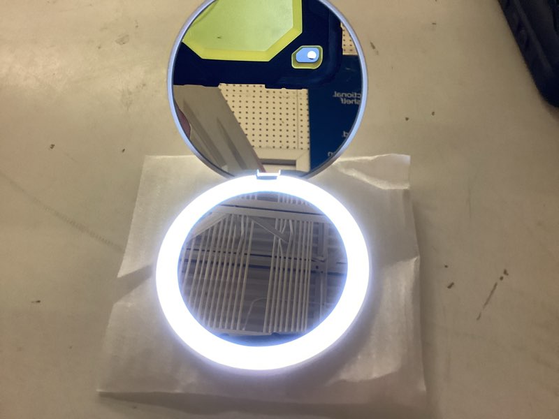 Condition photo showing New/Like New for inlima mirror handheld makeup mirror magnifying rechargeable pocket cosmetic compact foladable vanity mirrors with light (color : white)