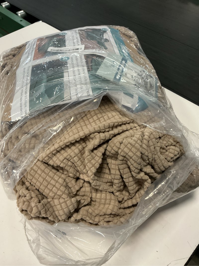Condition photo showing Good Condition for turquoize 3 piece sofa covers for 2 cushion couch sofa slipcover soft couch cover for dogs-washable sofa furniture covers with 2 individual cushion covers, thick jacquard fabric (loveseat, sand) loveseat (2 cushion) sand