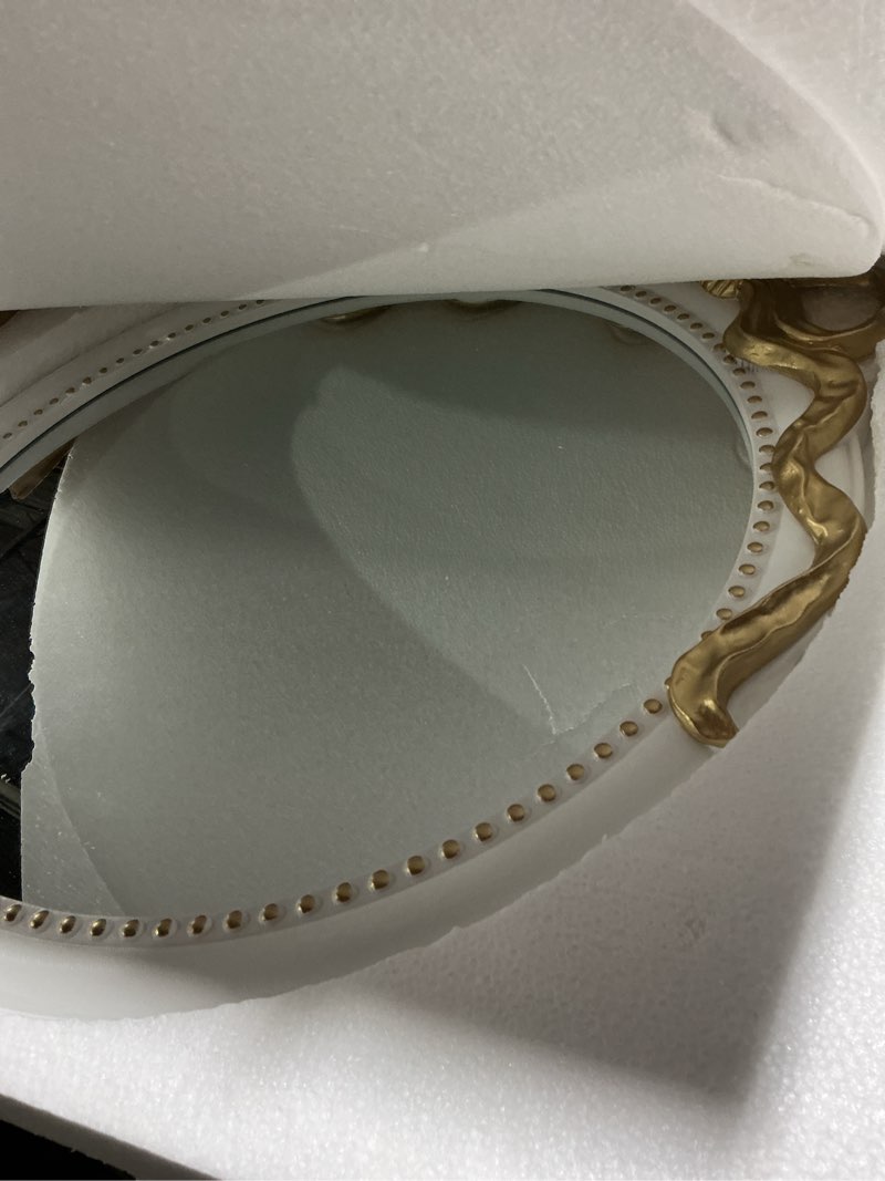 Condition photo showing Good Condition for Luxape 24-Inch Gold Bow Resin Mirror – Perfect Decorative Accent for Nursery and Elegant Baby Room Decor (Gold_1, 24in)