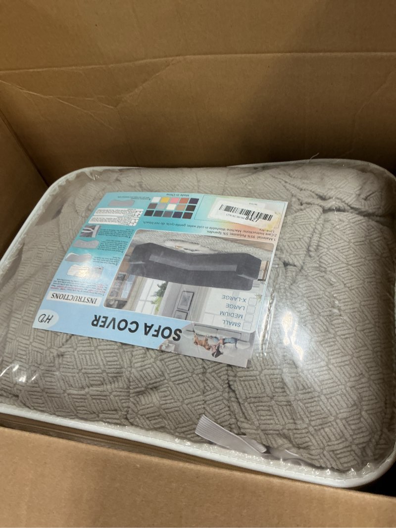 Condition photo showing Good Condition for hdcaxkj corner sectional couch cover stretch l shape sofa cover thick jacquard sofa slipcover non slip u shaped couch cover for sectional sofa pets living room furniture protector (brown, x-large) x-large brown