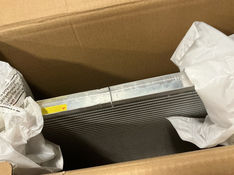 Condition photo showing As Is for 1bp01665aa radiator compatible with jeep wrangler 2017-2007, wrangler jk 2018