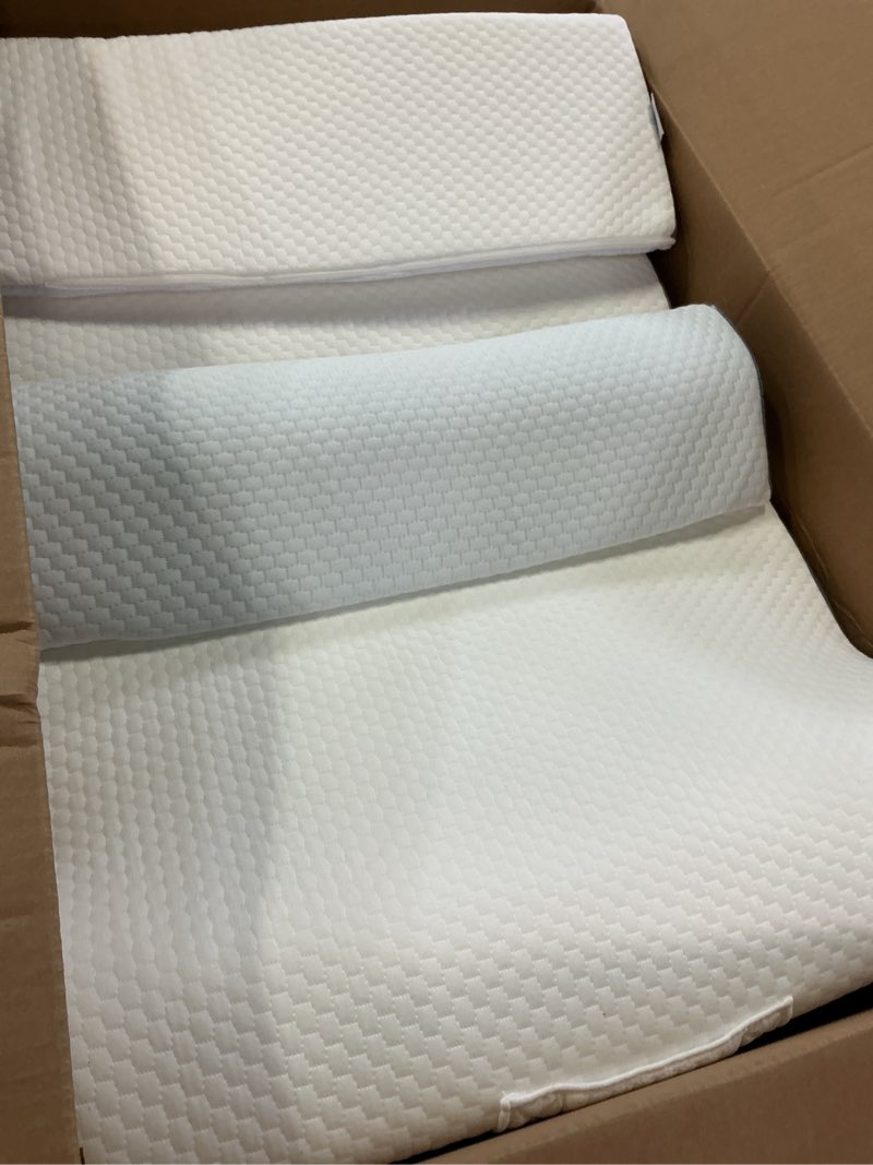 Condition photo showing Good Condition for ahpmeoa 3pcs wedge pillow set for after surgery, back pillow for bed sitting up, 10-in-1 foam wedge pillow for acid reflux & back pain relief, post surgery pillow for gerd & snoring, white white 3pcs