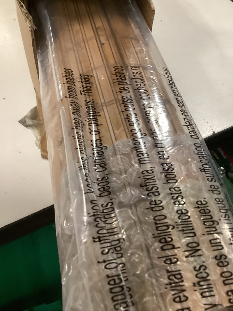 Condition photo showing Good Condition for lazblinds no-drill cordless roman shade - light filtering natural wood, easy install bamboo blind for windows 20" w x 48" h, malay oak malay oak 20"w x 48"h