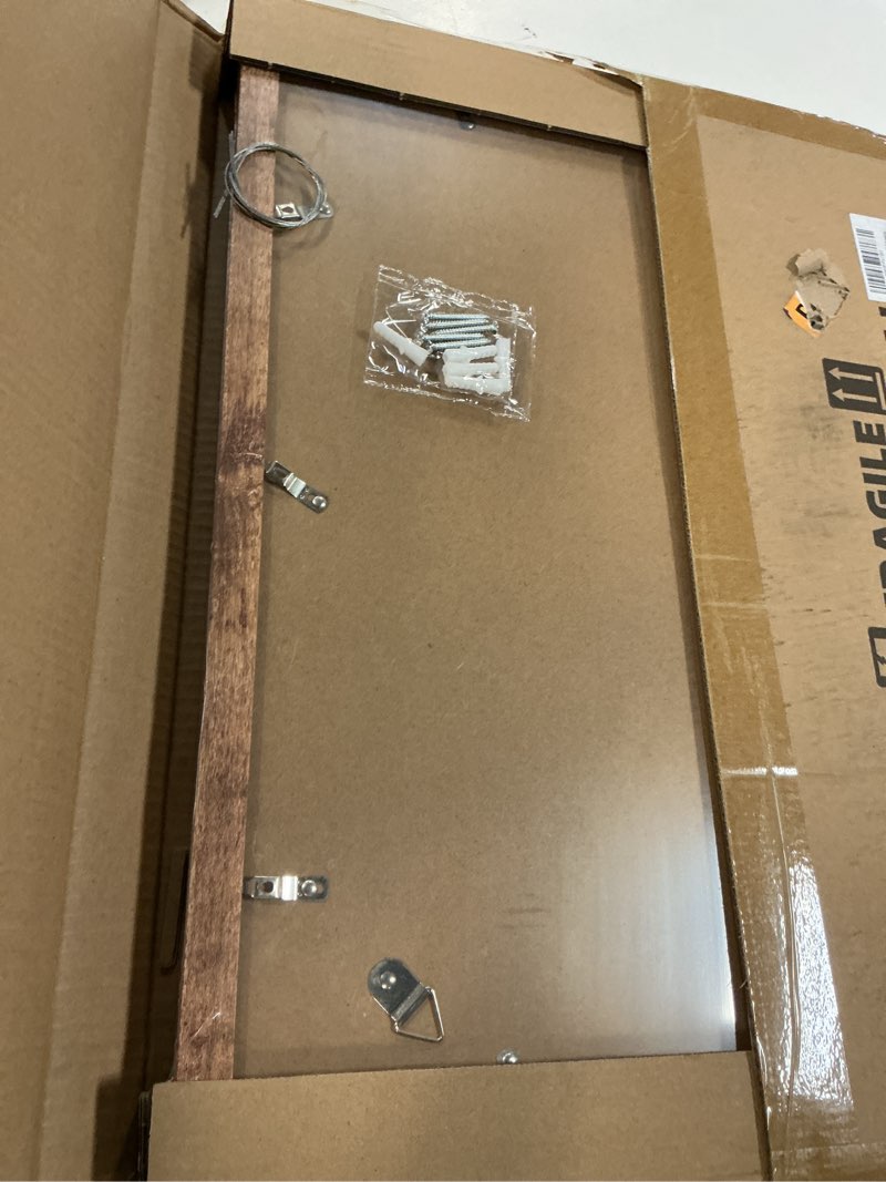Condition photo showing Good Condition for irahmen 16x20 picture frame set of 2 with plexiglass, display pictures 11x14 with mat or 16 x 20 without mat, rustic brown wood poster frame for photo wall gallery mounting rustic brown 16x20