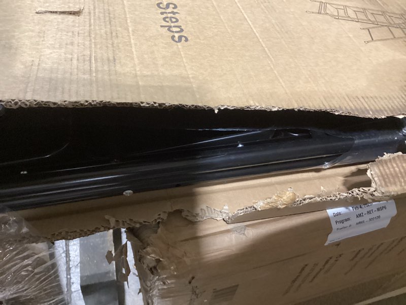 Condition photo showing As Is for 6 Step Ladder with Platform,Step Tool Support 330lbs Load,Folding Step Stool with Detachable Handrail,Wide Pedal,Safety Locking,Portable Stepladders Used for Adult/Painting/Home/Outdoor/Garage+1 Black+handrail 6 Step