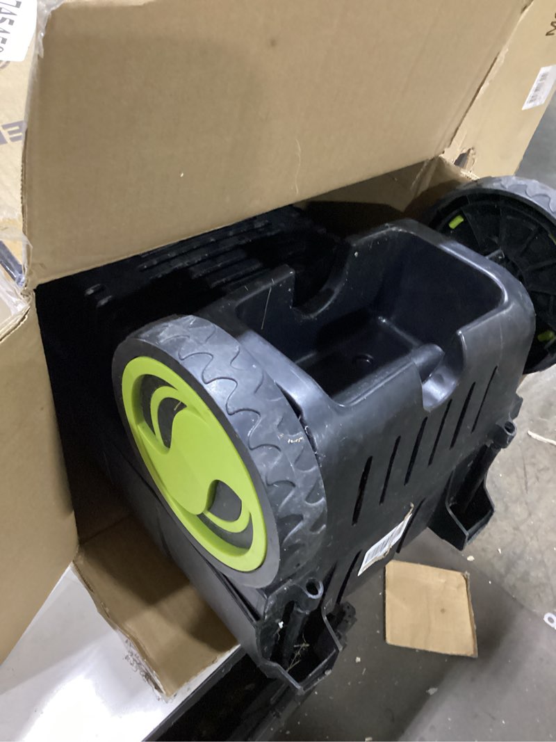 Condition photo showing As Is for 5000 max adjustable psi pressure washer,2.5 max gpm power washer with 33 ft retractable hose reel, stainless steel lance, 500ml foam cannon, 4-nozzle set, washer for cars, fences, patios