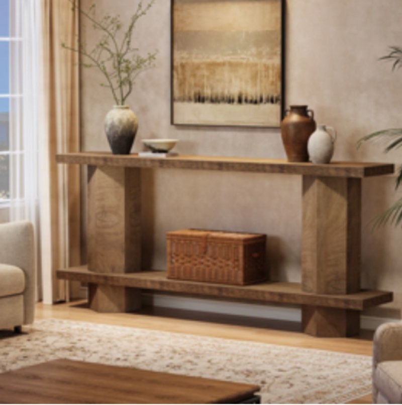 Product incomplete and used, 71-inch Console Table For Entryway