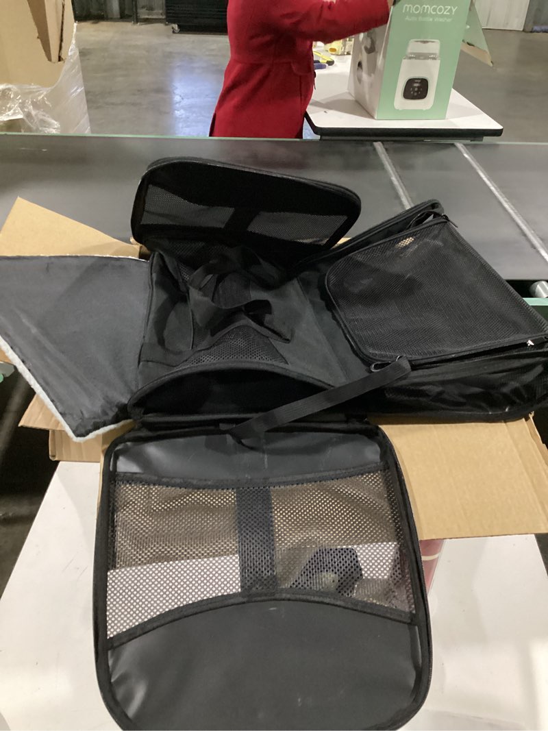 Condition photo showing Good Condition for Similar to photo)Top tasta Dog Cat Carrier Pet Carriers for Small Medium Large Cats Dogs Carrier Soft Sided Small Puppy Dog Carrier Portable Foldable Airline Approved Dog Cat Travel Carrier Black Medium 18.0\"L x 11.0\"W x 11.0\"H Black