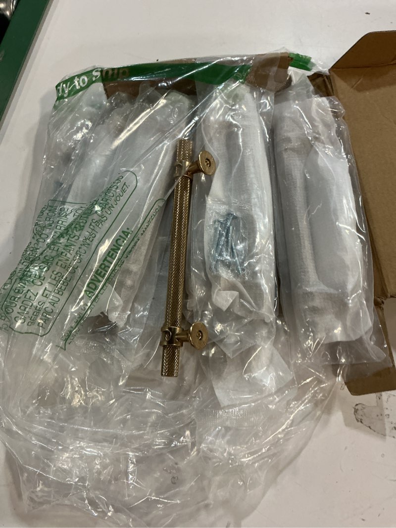 Condition photo showing Good Condition for 10 pack 5"(128mm) champagne bronze cabinet pulls knurled kitchen cabinet handles drawer pulls champagne gold cupboard hardware for cabinets ck0027 5"/128mm hole center - pull champagne
