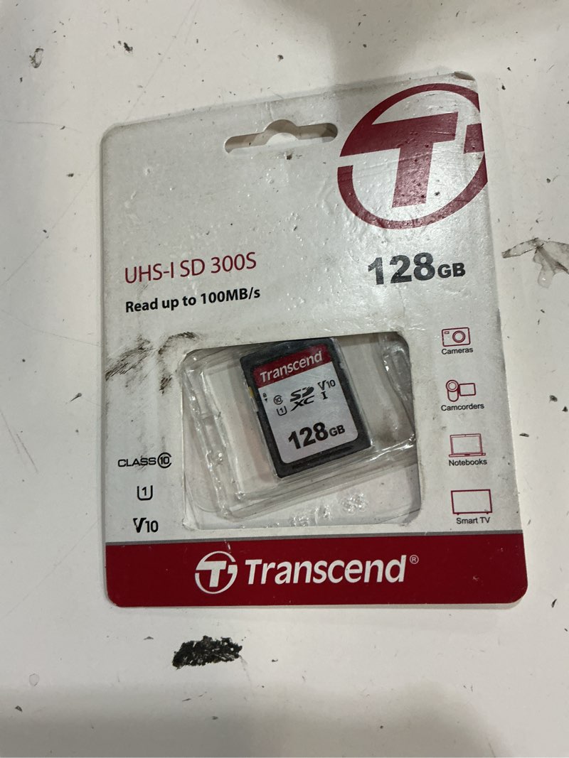 Condition photo showing Good Condition for transcend sdc300s 128gb sdxc sd card, compatible with dslr cameras/ digital cameras / trail cameras / camcorder, up to 100mb/s, uhs-i u1 v10, full hd, class 10 high-speed memory card