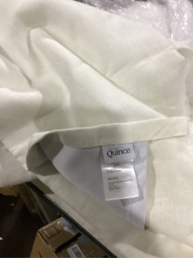 Condition photo showing Good Condition for european linen room darkening curtain cream 48x96 single pannel