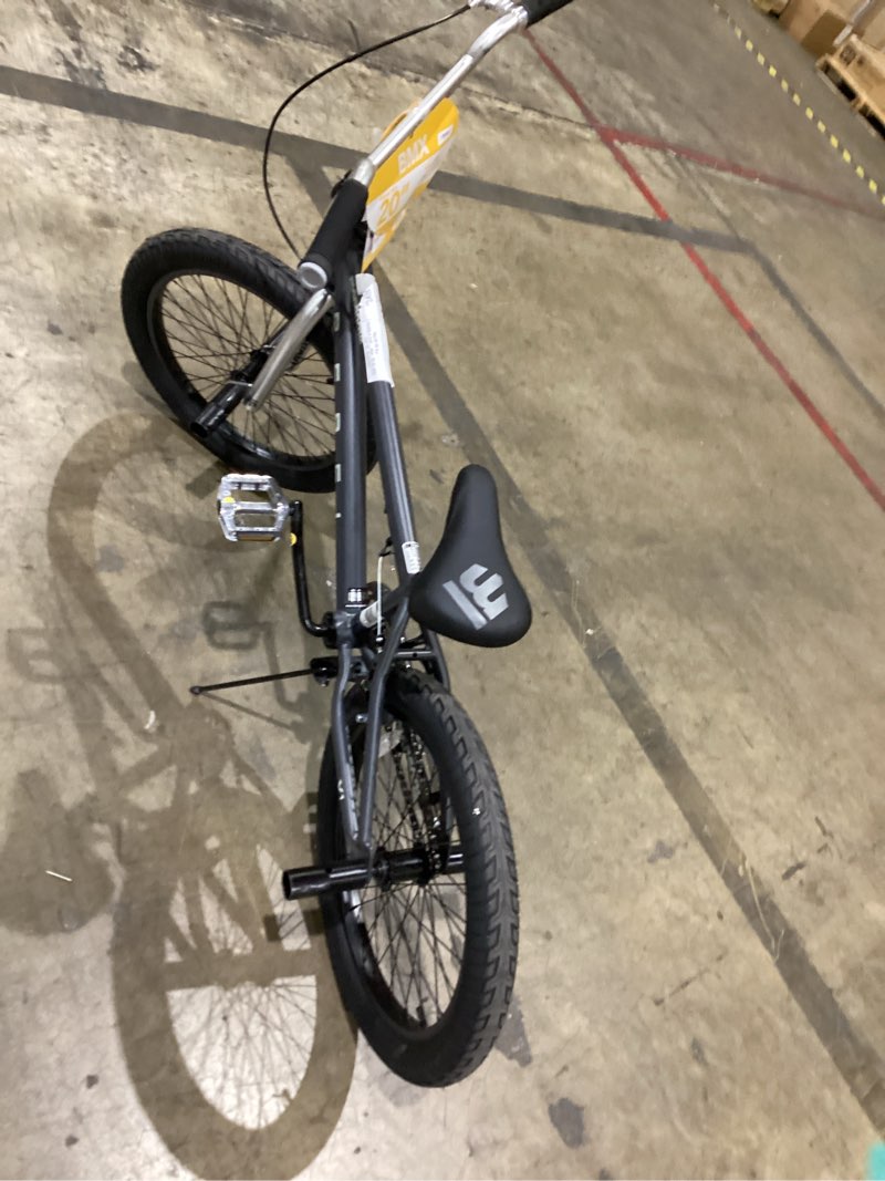 Condition photo showing As Is for mongoose rebel x1 bmx bike, 20-in. wheels, kids ages 7-14 years, gray child bicycle