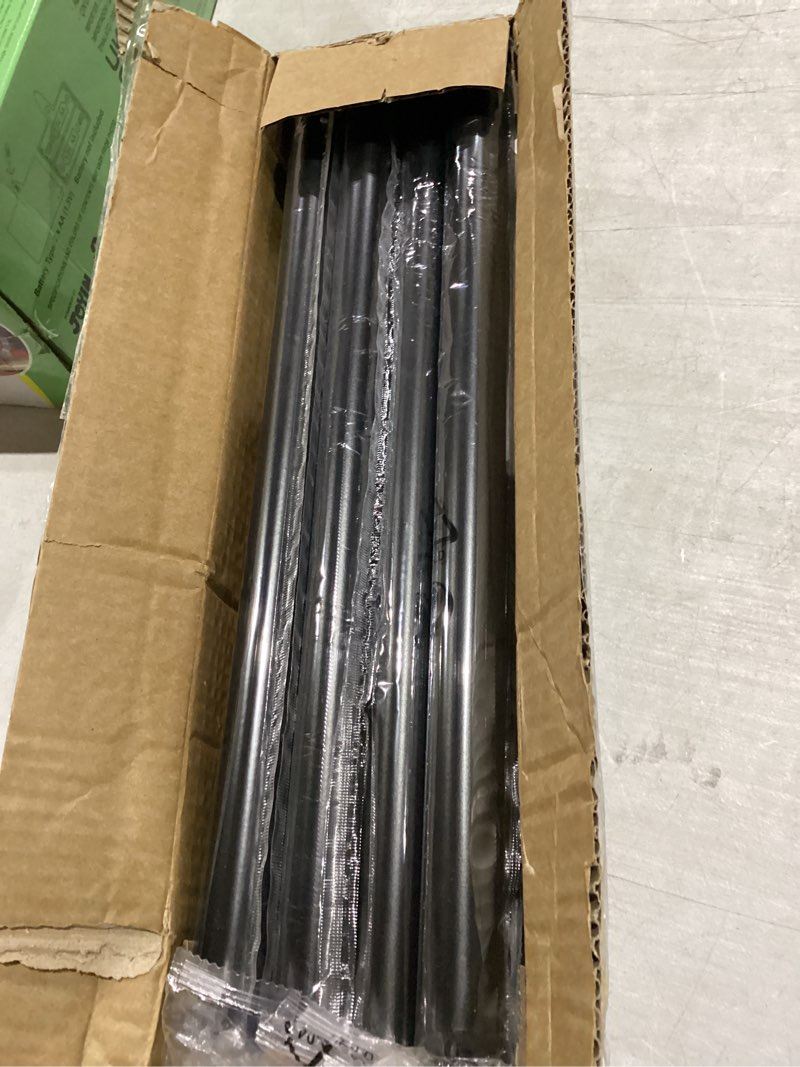 Condition photo showing New/Like New for YaFex Heavy Duty Curtain Rods 32-120 Inch, 1 Inch Adjustable Black Curtain Rod for Windows, Long Window Treatment Rods with Aluminium Finials, Easy Installation 32" to 120" Black