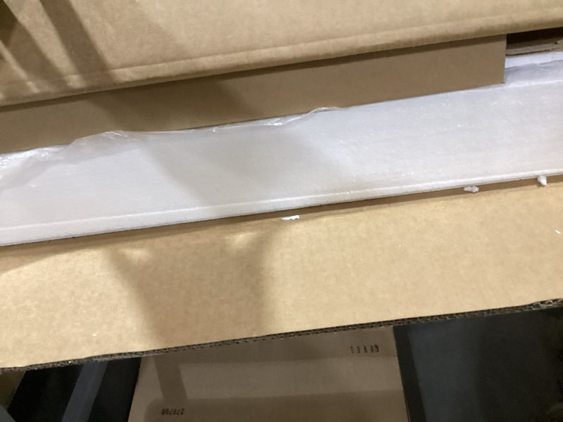 Condition photo showing New/Like New for Modern Glass Coffee Table, Coffee Table for Living Room,Tempered Glass-top with Sturdy Wooden Base, Modern Coffee Tables for Small Space, Apartment, Office, Minimalist Design (Walnut)