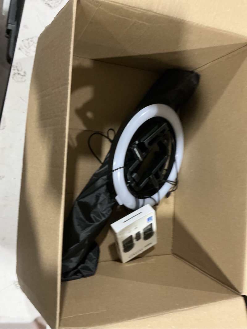 Condition photo showing Good Condition for yayusi vlogging kit for iphone/android, 78" extendable tripod stand with magnetic microphone/ring light/phone clip/remote control, youtube starter kit for video recording, live streaming