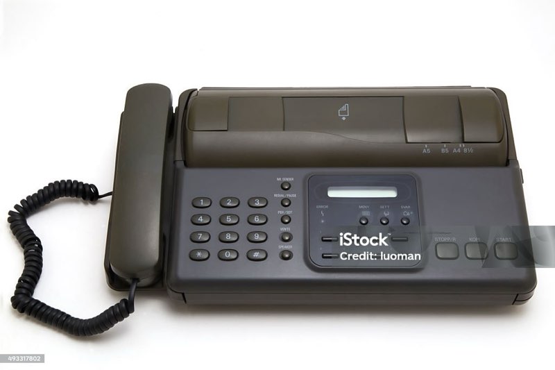 Old Fax Machine Stock Photo - Download Image Now - 1980-1989