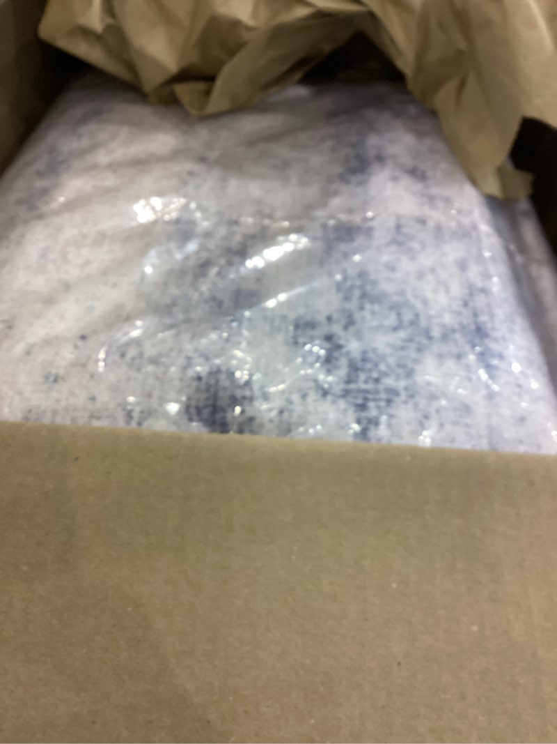 Condition photo showing Good Condition for HOMBYS 10x14 ft Modern Abstract Area Rug for Living Room Bedroom, Large Floor Carpet for Indoor Office Dining Room, Boho Home Deco, Blue Grey, Machine Washable