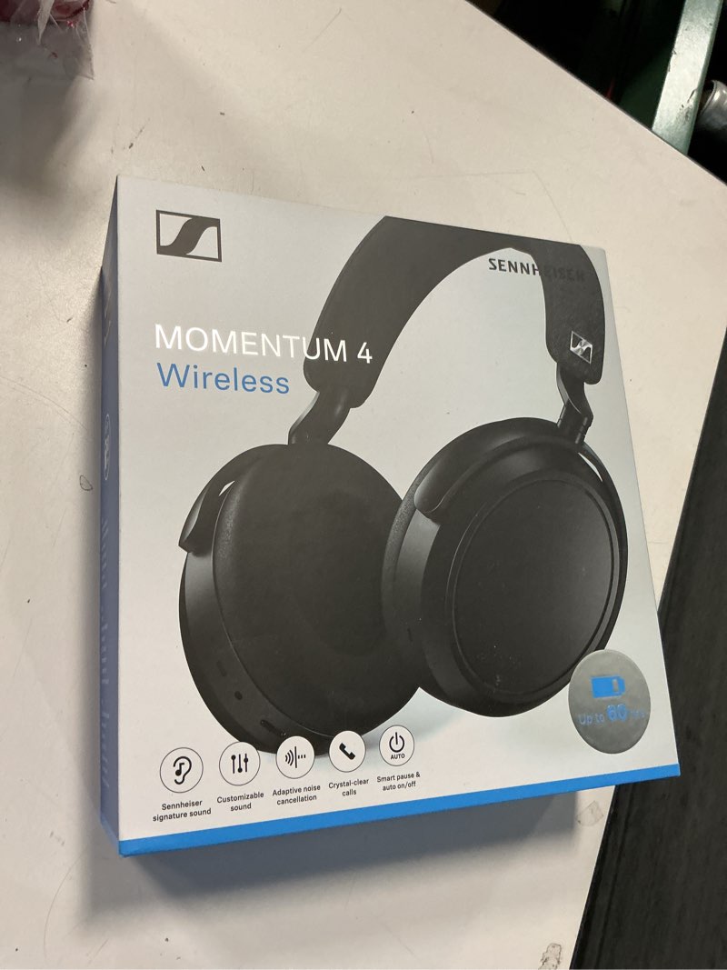 Condition photo showing New/Like New for Sennheiser Momentum 4 Wireless Noise Cancelling Headphones - Bluetooth Headset for Crystal-Clear Calls with Adaptive Noise Cancellation, Over-Ear Headphones, 60h Battery Life, Folding Design, Black
