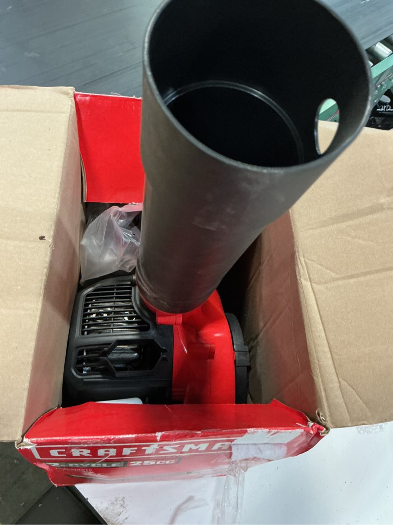 Condition photo showing As Is for craftsman cmxgaama25bl 200 mph 430 cfm gas handheld leaf blower