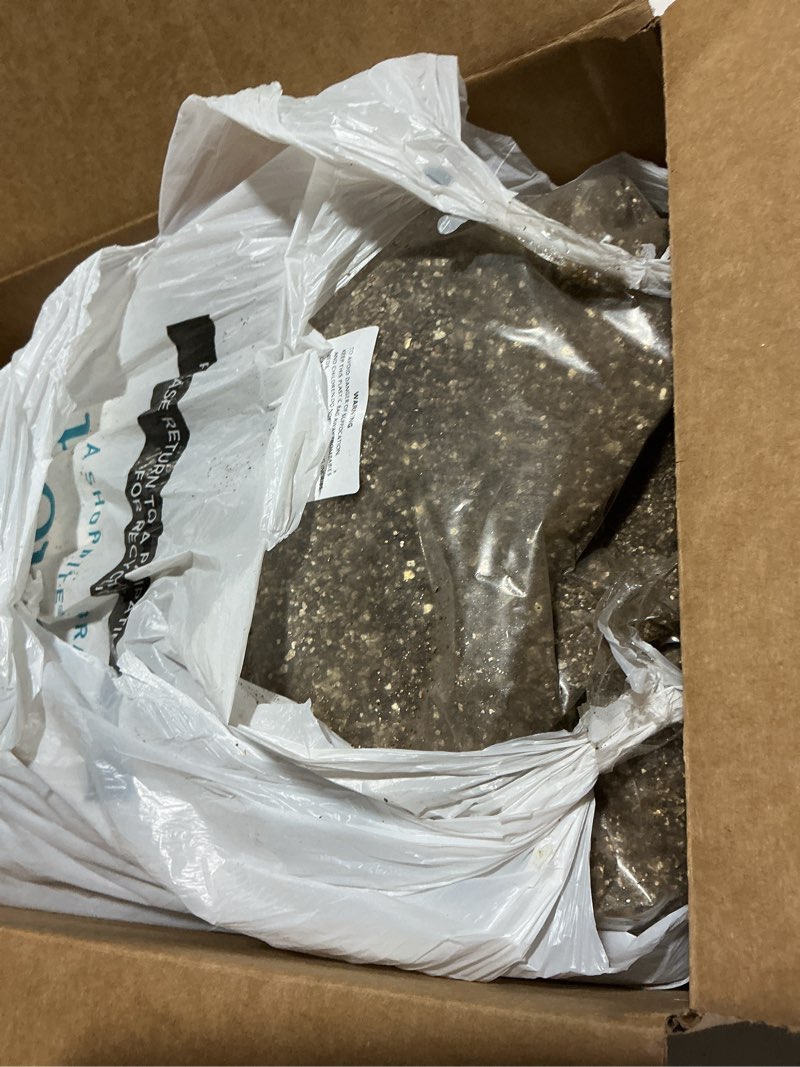 Condition photo showing As Is for 30QT Horticultural Vermiculite Bulk, Organic Vermiculite for Plants, Course Grade Vermiculite for Gardening, for houseplants, for Mushrooms, to Maintain Soil Moisture and Plant Growth(2-4mm) 30QT 2-4mm Organic Vermiculite