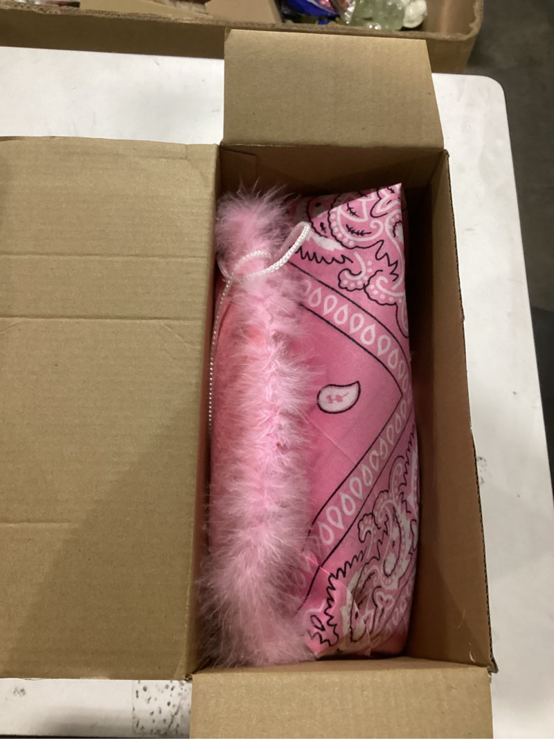 Condition photo showing Good Condition for SATINIOR 4 Pcs Cowgirl Hats Party Pack for Girl Women Cowgirl Hat with Heart Glasses and Bandana Cowboy Costume Dress Party Supplies (Pink,Modern Style)