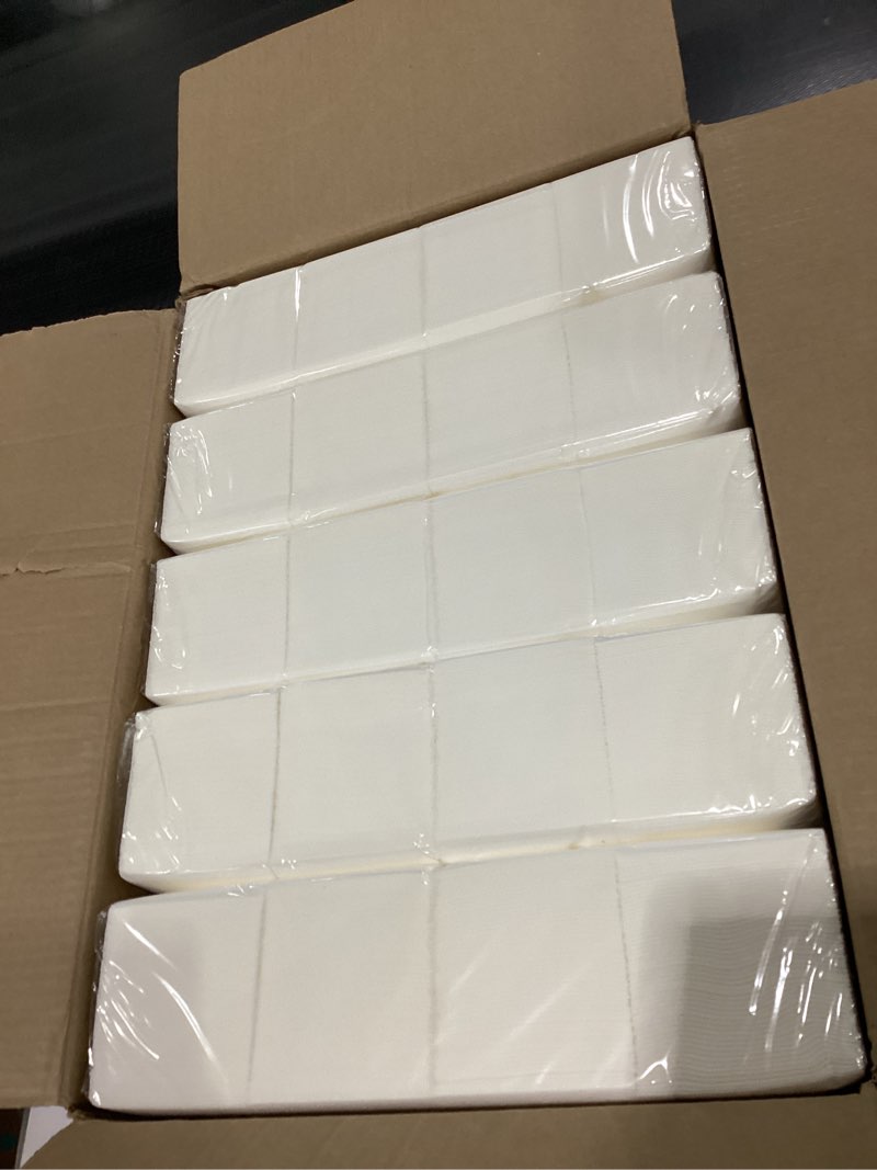 Condition photo showing New/Like New for 1000-Pack BloominGoods Disposable Bathroom Napkins | Linen-Feel Guest Towels, Made In USA | Cloth-Like Hand Tissue Paper, White, 12" x 17" 1000 Count