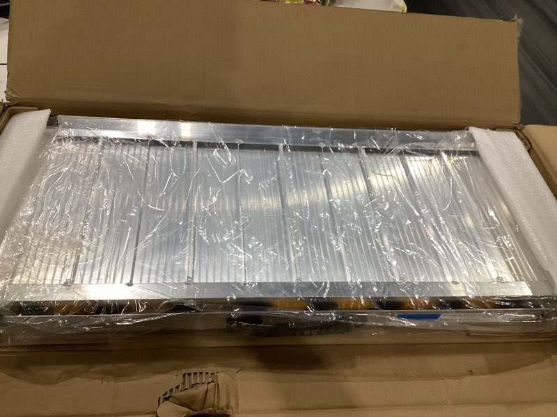 Condition photo showing New/Like New for 3ft portable wheelchair ramp, non-slip aluminum folding handicap ramp, 800 lbs capacity door threshold ramps for home steps, scooter ramp for car, doorways, curbs, stairs, cart, wheel chair steps 3ft (usable height 3-9 inch)