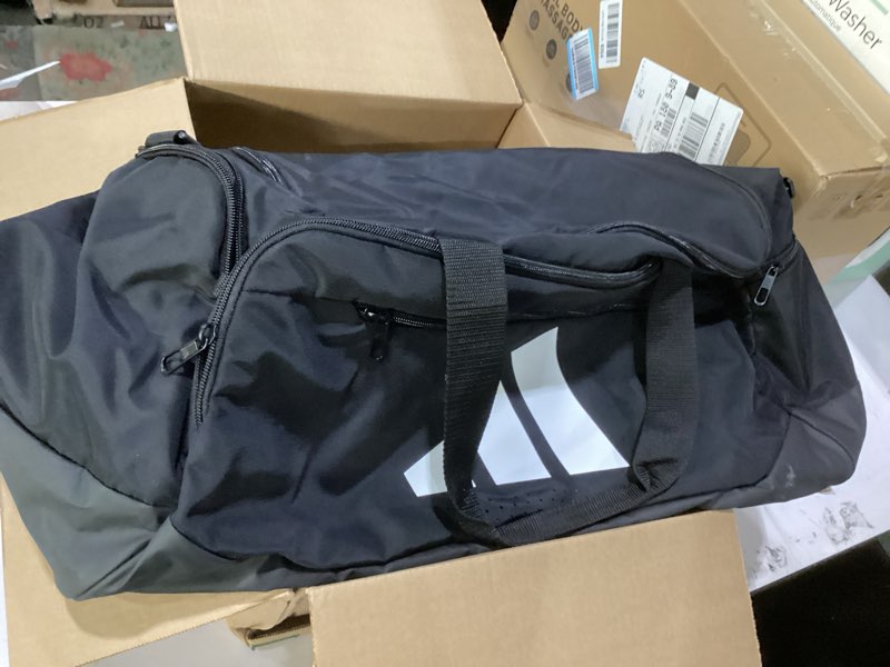 Condition photo showing Good Condition for Similar to stock photo!!! adidas Defender 5.0 Duffel Bag – Durable for Sports, Gym & Travel Medium (59L) Black