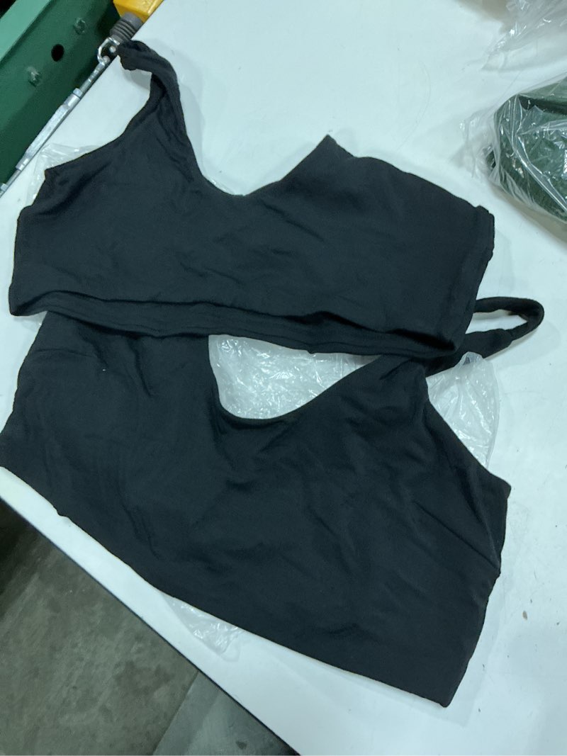 Condition photo showing As Is for micromodal maternity & postpartum bra (2-pack), l, black