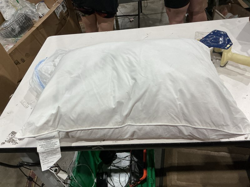 Condition photo showing Good Condition for bhz goose down feather pillows queen size - hotel collection bed pillows for sleeping medium firm soft support pillow for side and back sleepers with breathable cover white queen (pack of 1)