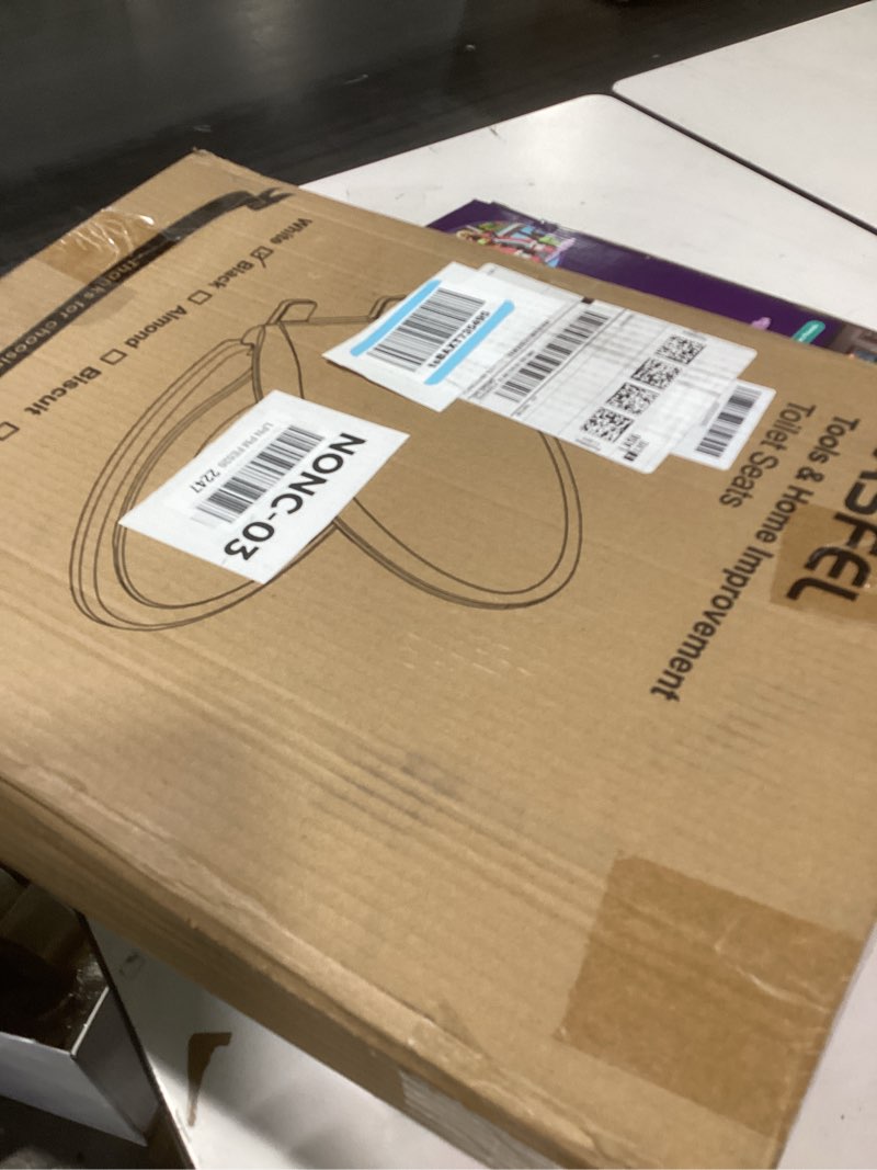 Condition photo showing New/Like New for YASFEL Toilet Seat with Toddler Toilet Seat Built in, Plastic, Elongated Slow Close with Magnets For Potty Training For Kids & Adults (White, 18.5”)