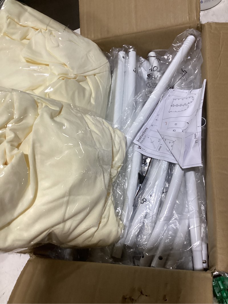 Condition photo showing Good Condition for wedding arch backdrop stand and cover set(7.3ft,6ft) set of 2,metal balloon arch stand frame for wedding birthday, party, baby shower, christmas anniversary,beige 7.3ft+6ft beige