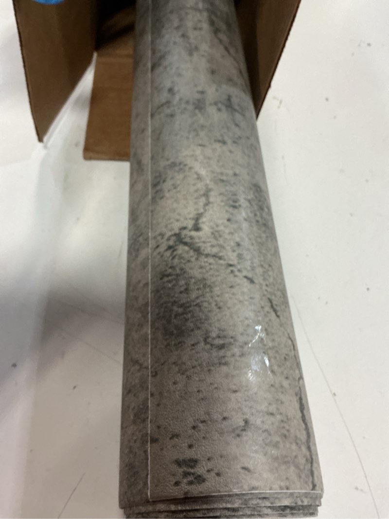 Condition photo showing Good Condition for 24"×354" wide thick light brown grey concrete wallpaper peel and stick 3d distressed faux vinyl wrap industrial cement contact paper matte textured wall sticker for gym bathroom bedroom walls 24" x 354"