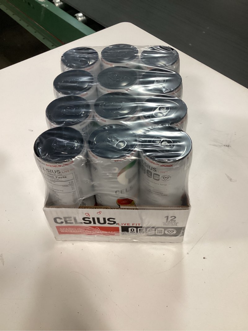 Condition photo showing New/Like New for CELSIUS Sparkling Watermelon Lemonade, Sugar Free Energy Drink, 12 Fl Oz (Pack of 12)