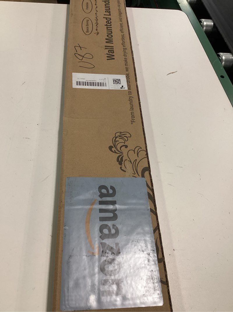 Condition photo showing New/Like New for SOLVESTIS Wall Mounted Drying Rack 40", Foldable Laundry Drying Rack with Stainless Steel Rods, Retr