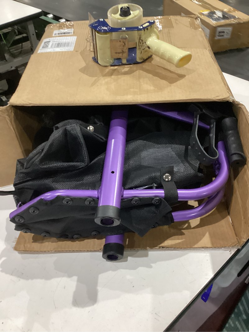Condition photo showing As Is for walk mate 3 wheel rollator walker with seat for slim seniors, padded backrest lightweight foldable travel walker ideal for elderly, 8 inch tri-wheel modern mobility walking aid aluminum, purple