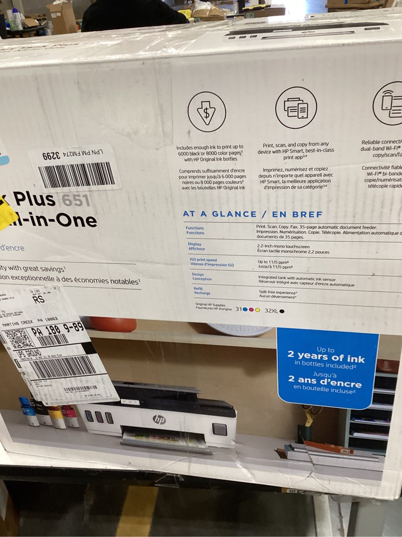 Condition photo showing Good Condition for Hp smart tank printer