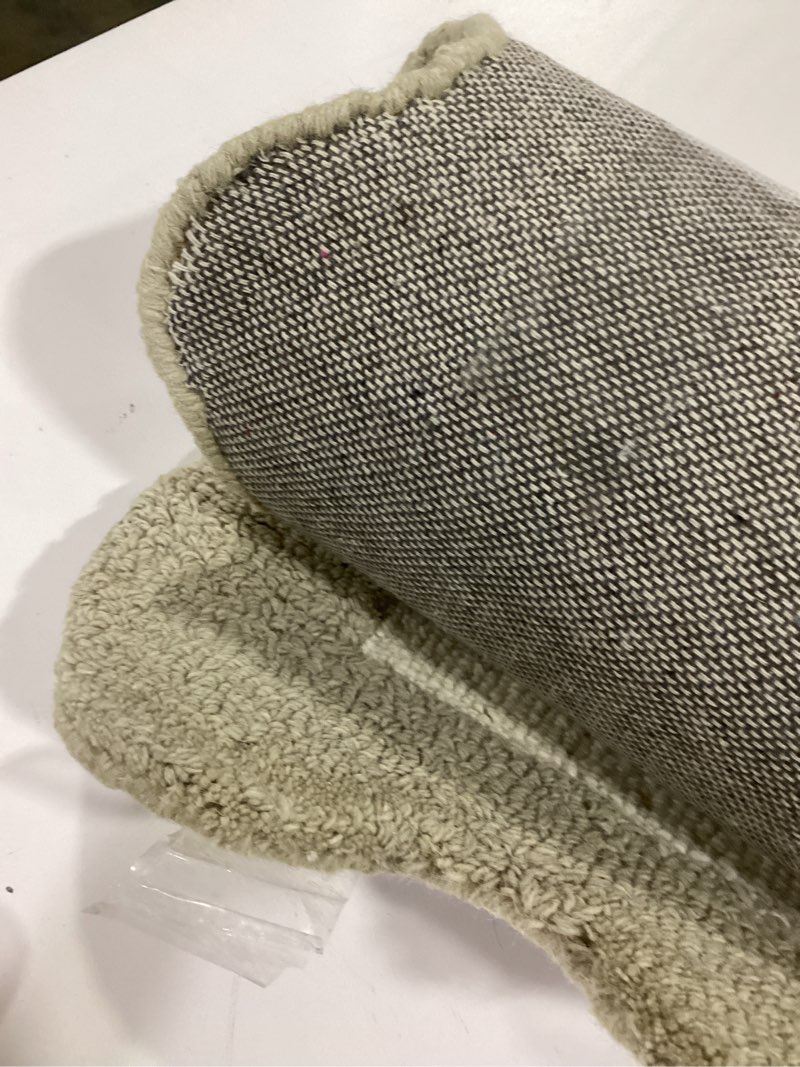 Condition photo showing As Is for Loloi Chris Loves Julia Scottie Collection SCO-01 Fog/Ivory 2'-3" x 3'-9", .87" Pile Height, Runner Rug Fog / Ivory 2'3" x 3'9" (Rectangular)