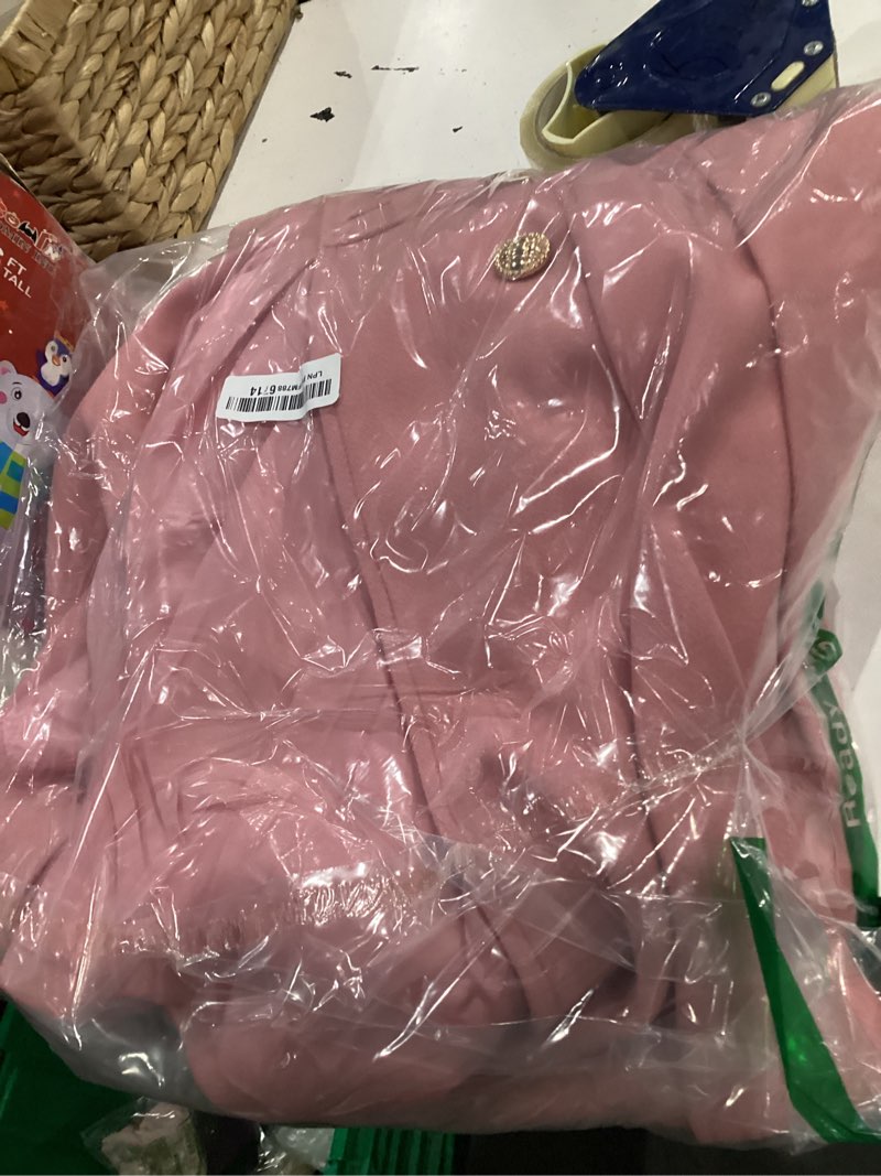 Condition photo showing As Is for GRACE KARIN 2024 Women's Fashion Trench Coat Notch Lapel Double Breasted Thick A Line Pea Coats Jacket with Pockets(S-2XL) Pink Large
