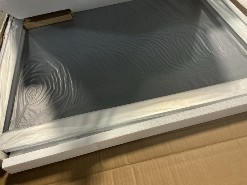 Condition photo showing Good Condition for Amorho 24x30 Inch Bathroom Mirror Silver, Thick Metal Framed Wall Mirrors for Over Sink, Brushed Nickel Mirror Perfect for Bedroom, Living Room, Entryway, Rectangle (Horizontal/Vertical). Silver 30"L x 24"W