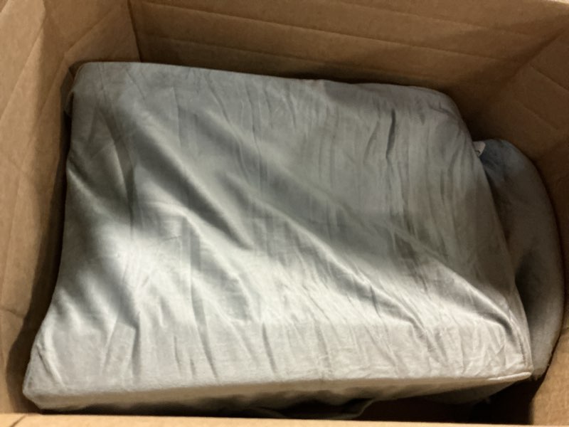 Condition photo showing As Is for lightease memory foam leg support and elevation pillow w/dual handles for surgery, injury, or rest single leg