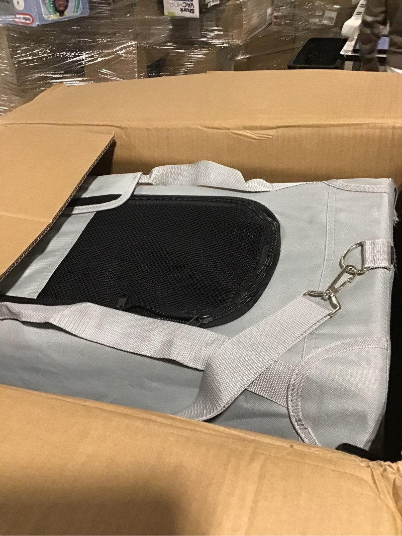 Condition photo showing As Is for Extra Large Cat Carrier Soft Sided with Wheels Folding Small Medium Dog Pet Carrier 24"x16.5"x16" Travel Collapsible Ventilated Comfortable Design Portable Vehicle Grey without curtain