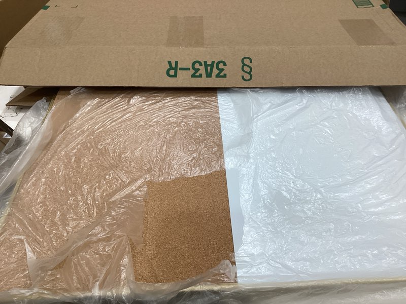 Condition photo showing Good Condition for arcobis cork board white board combo, 24 x 18 inch bulletin board-gold frame, magnetic dry erase board & corkboard for wall, vision board for home, office, school gold 24 x 18 inch