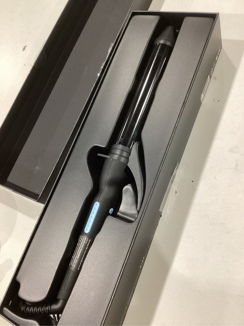 Condition photo showing Good Condition for bio ionic long barrel curling iron with moisture heat technology & nanoionic mx versatile curling wand - multiple barrel sizes for tight, classic, loose & soft curls 1.5 inch (soft curls) black