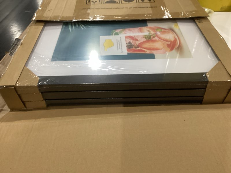Condition photo showing New/Like New for THREELOVE 16x16 Frame White, Display Picture 12x12 with mat or 16x16 Without mat, Photo Poster Picture Frame Wall Mounting Home Decor, 3 PCS 16x16 White-3pcs