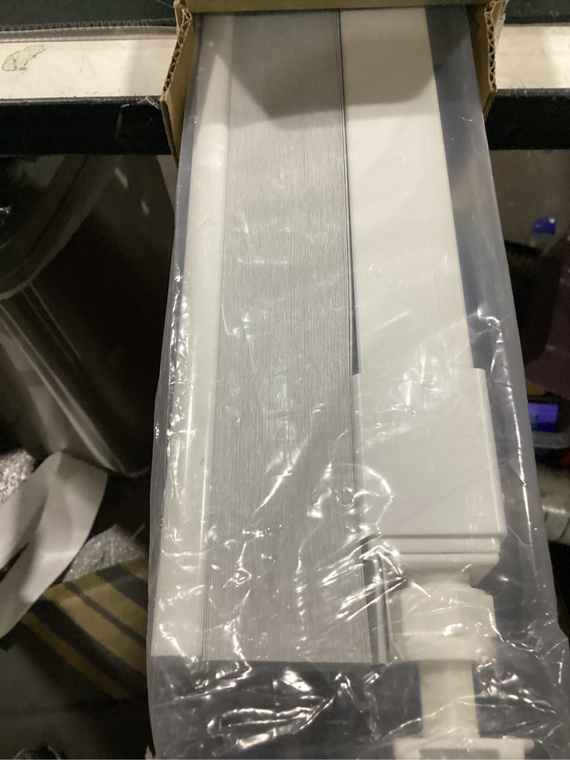 Condition photo showing Good Condition for lazblinds cordless cellular shades, no tools no drill blackout honeycomb shades pleated blinds for windows, 31.5'' w x 48'' h, silver white blackout-silver white 31 1/2'' w x 48'' h