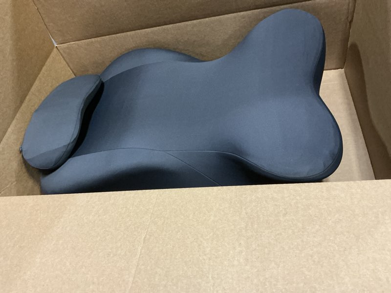 Condition photo showing Good Condition for memory foam wedge pillow, prone pillow for headboard and bed, multifunctional reading pillow ergonomic support for back pain, acid reflux, sitting up - back cushion with removable cover, vacuum packed comfort gray medium