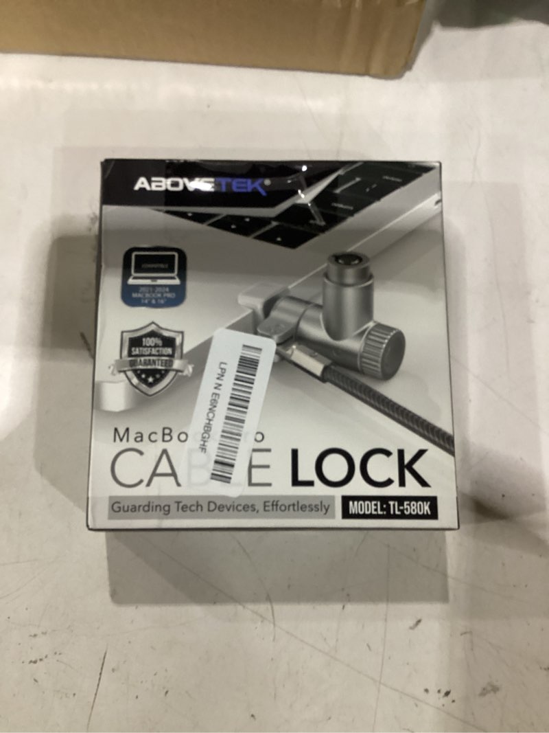 Condition photo showing New/Like New for abovetek laptop locking cable for macbook pro 14/16 (2021–2024), anti-theft keyed laptop security lock, 6.56ft cut-resistant steel computer lock cable, rotatable & portable design