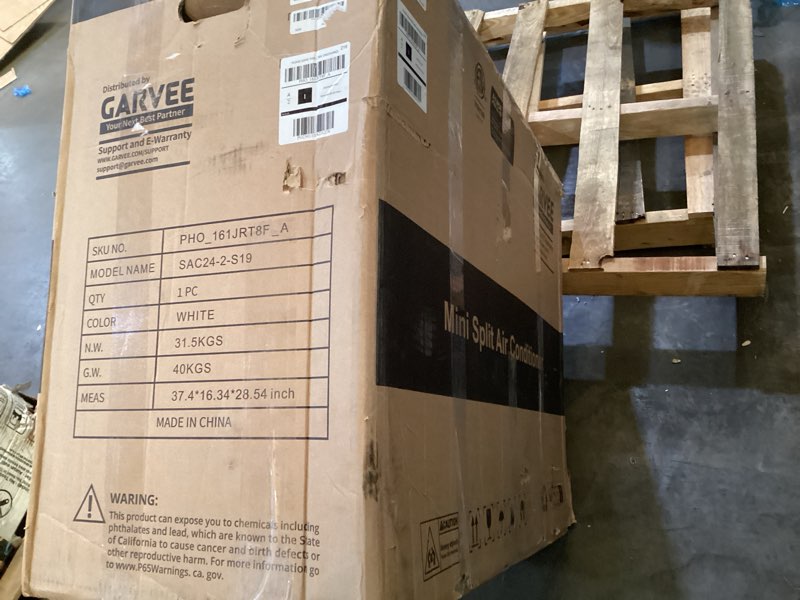 incomplete * missing box *garveehome seer 19 24000btu 230v mini split air conditioner | energy-efficient inverter ac system with wifi, remote control & easy installation kit for rooms 