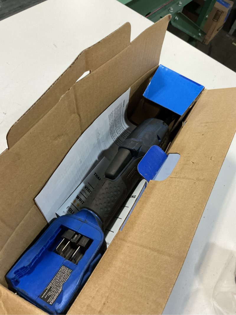 Condition photo showing As Is for kobalt 24-volt variable speed brushless 3/8-in drive cordless ratchet wrench (bare tool)